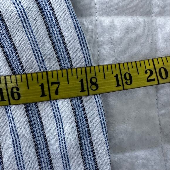 TOMMY BAHAMA Womens Dress Small Blue Ticking Stripe Off Shoulder Beach Summer - Picture 9 of 9